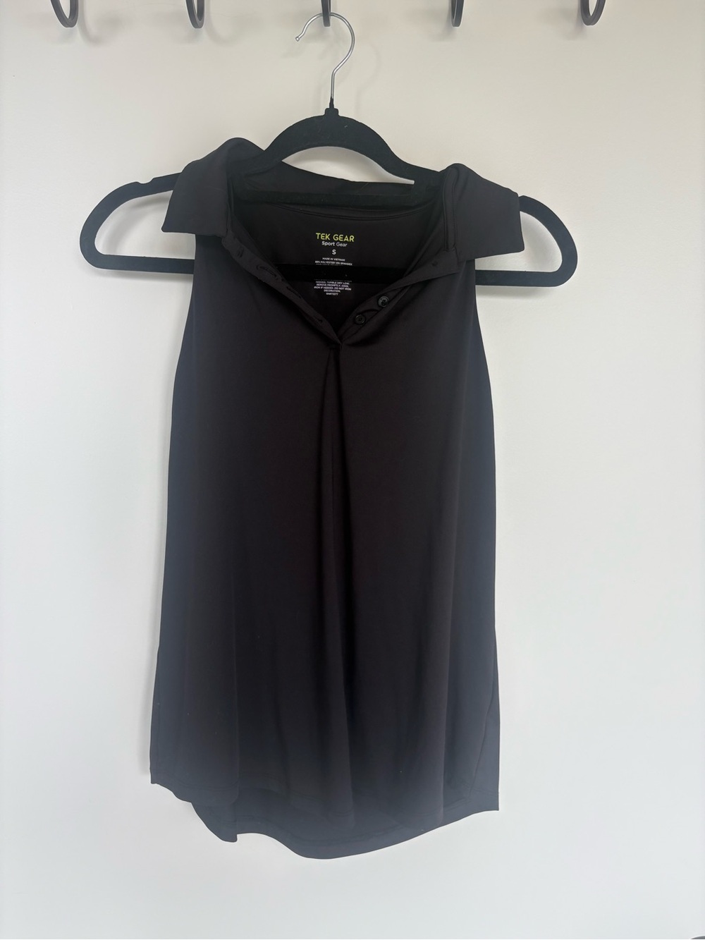 tek gear Black Sleeveless Collared Polo Camisole